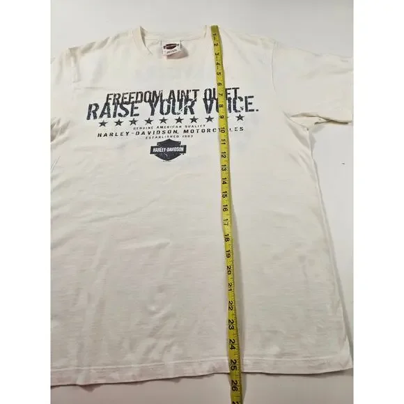 Freedom ain't quiet raise your voice harley Davidson graphic tee medium unisex ^ - Picture 9 of 10